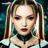 22mm Sweety Red Reverse Ghoul Sclera Contacts